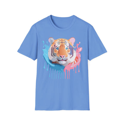 Tiger Shirt Unisex Animal Print Tee Gildan Softstyle 64000 Cotton