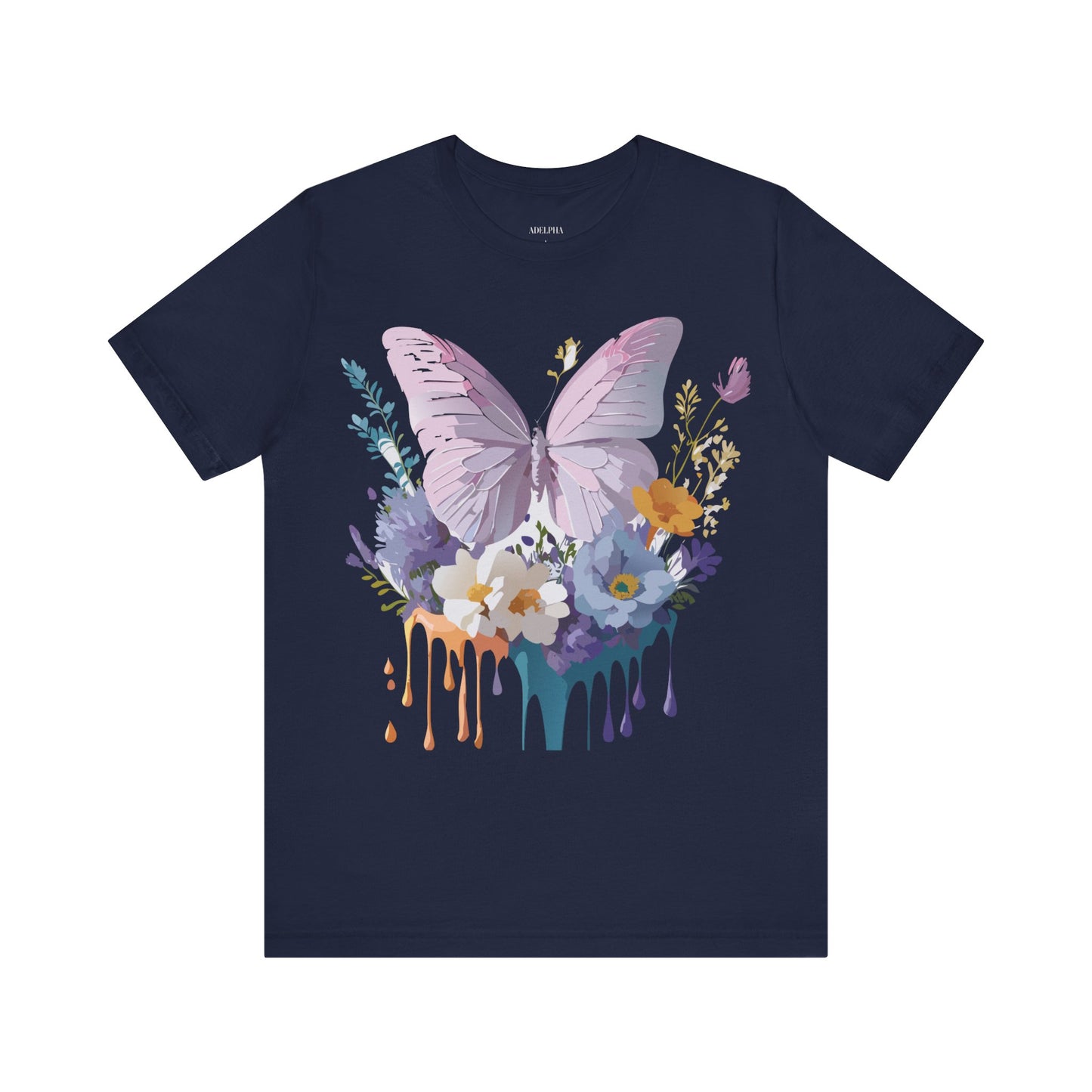 T-shirt en coton naturel avec papillon