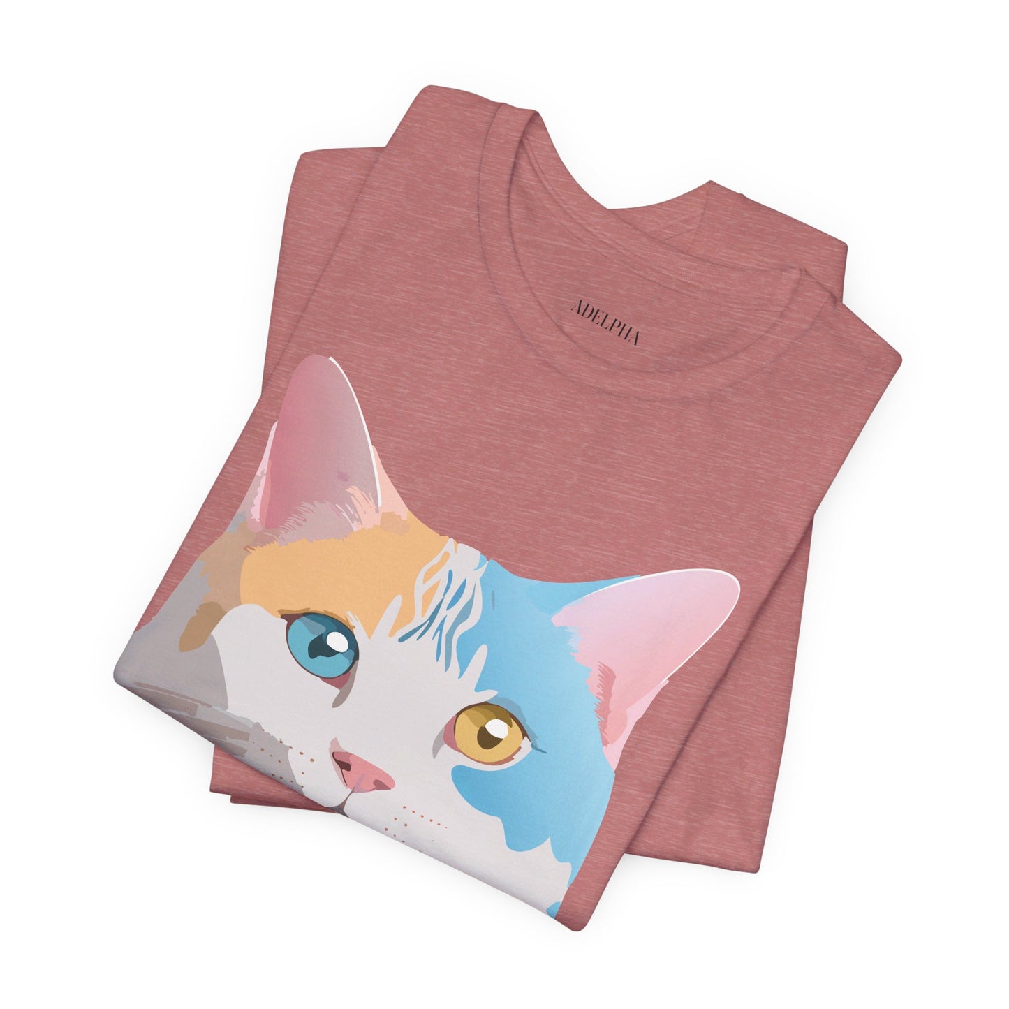 T-shirt en coton naturel avec chat