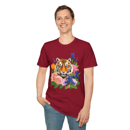 Tiger Shirt Unisex Animal Tee Gildan Softstyle 64000 100 Percent Cotton