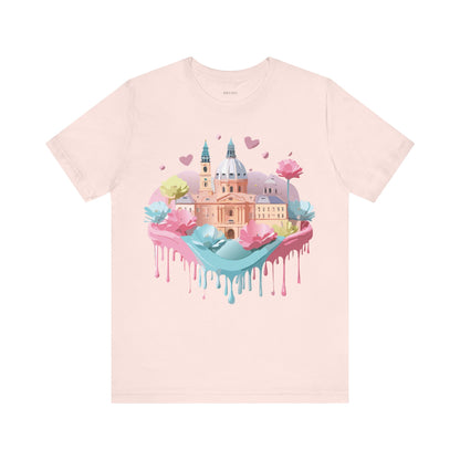 Natural Cotton Tee Shirt - Beautiful Places Collection - Prague Printify