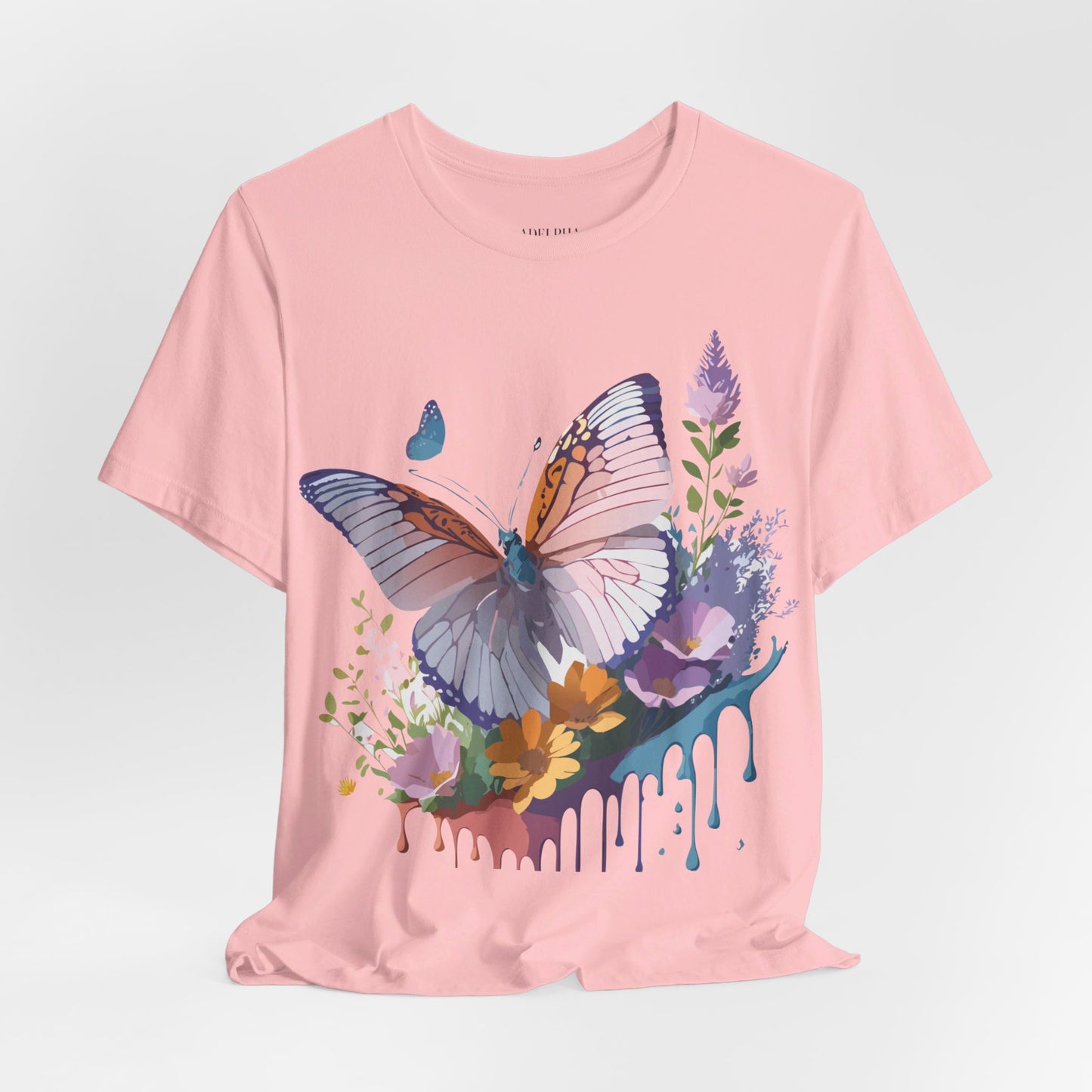 T-shirt en coton naturel avec papillon