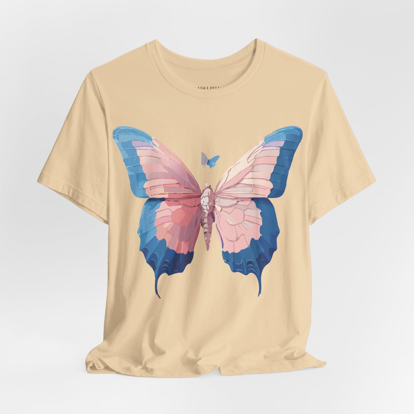 T-Shirt aus natürlicher Baumwolle mit Schmetterling