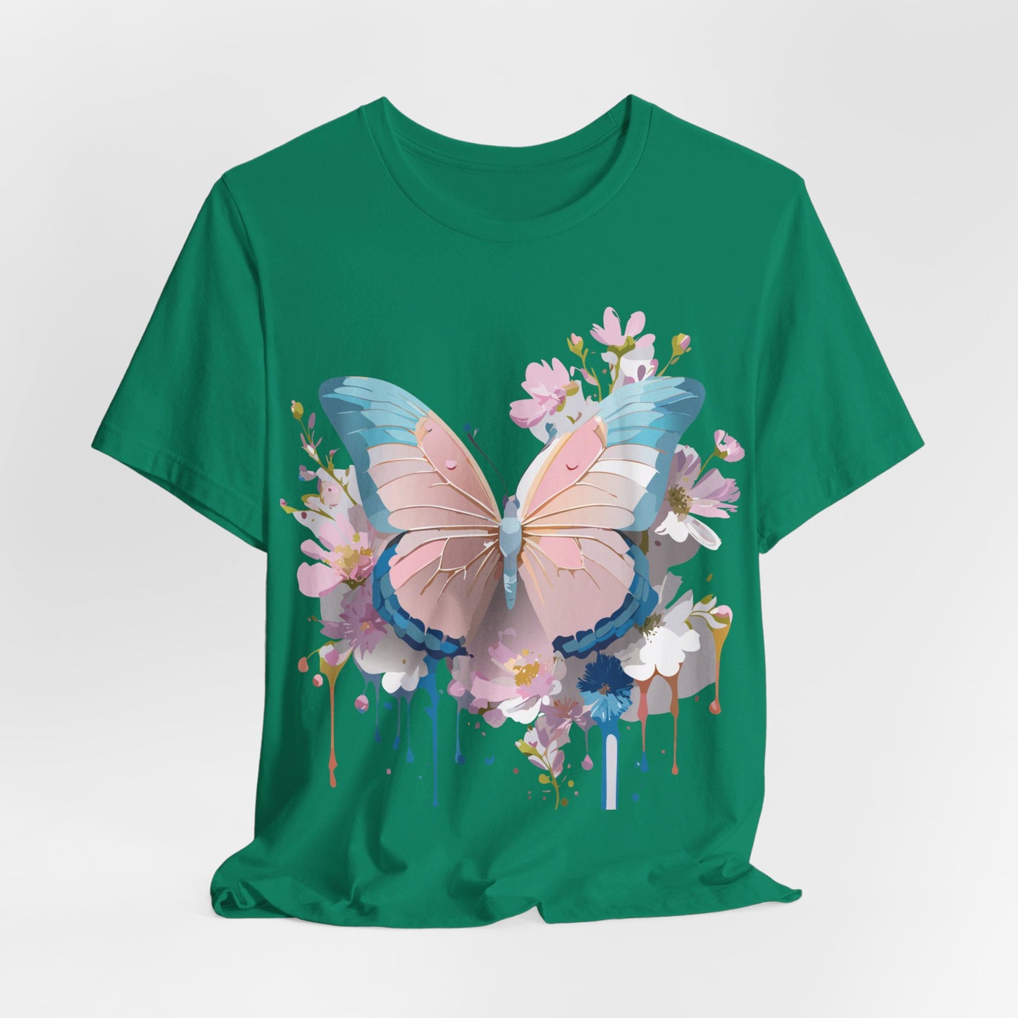 T-shirt en coton naturel avec papillon