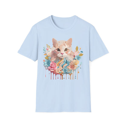 Unisex Cat Shirt Kitten Tee Cat Lover Tee Softstyle 64000 Gildan