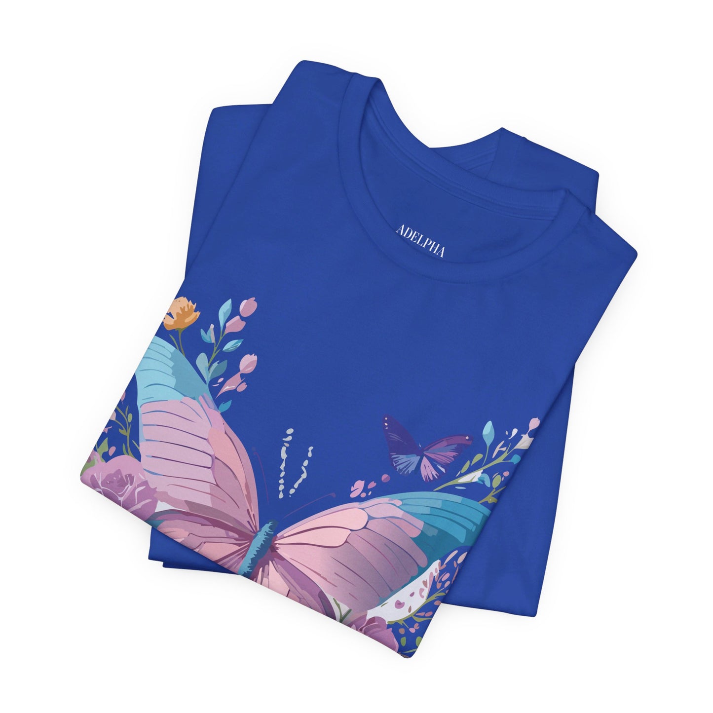 T-shirt en coton naturel avec papillon