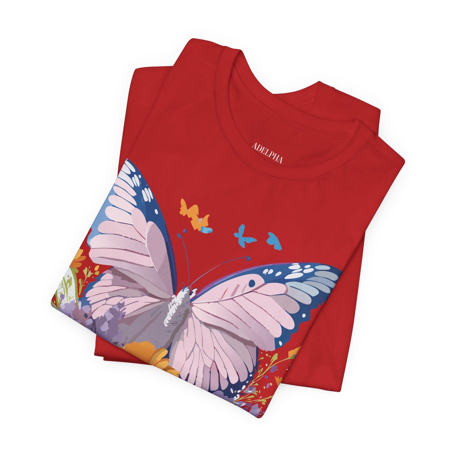 T-shirt en coton naturel avec papillon