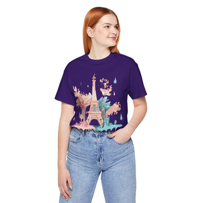 Natural Cotton Tee Shirt - Beautiful Places Collection - Paris Printify