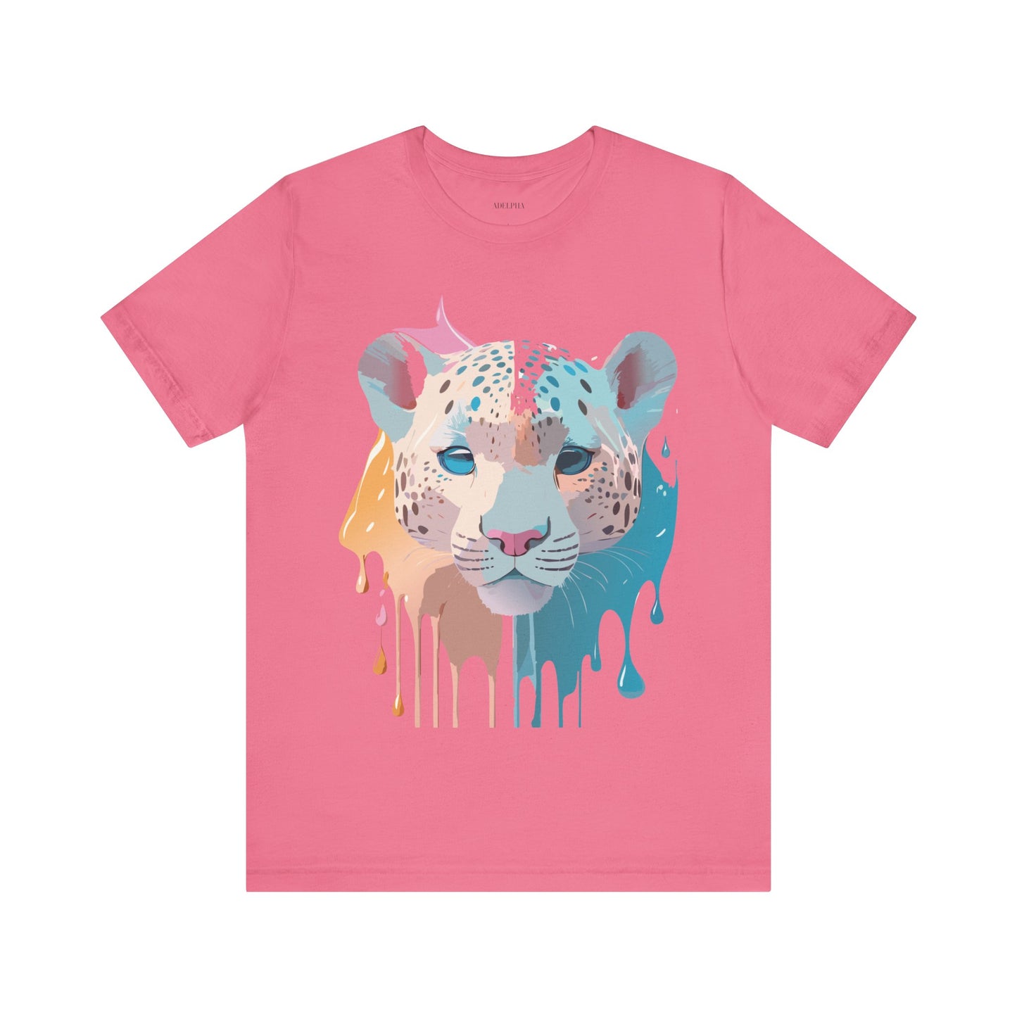 Natural Cotton Tee Shirt with Cheetah