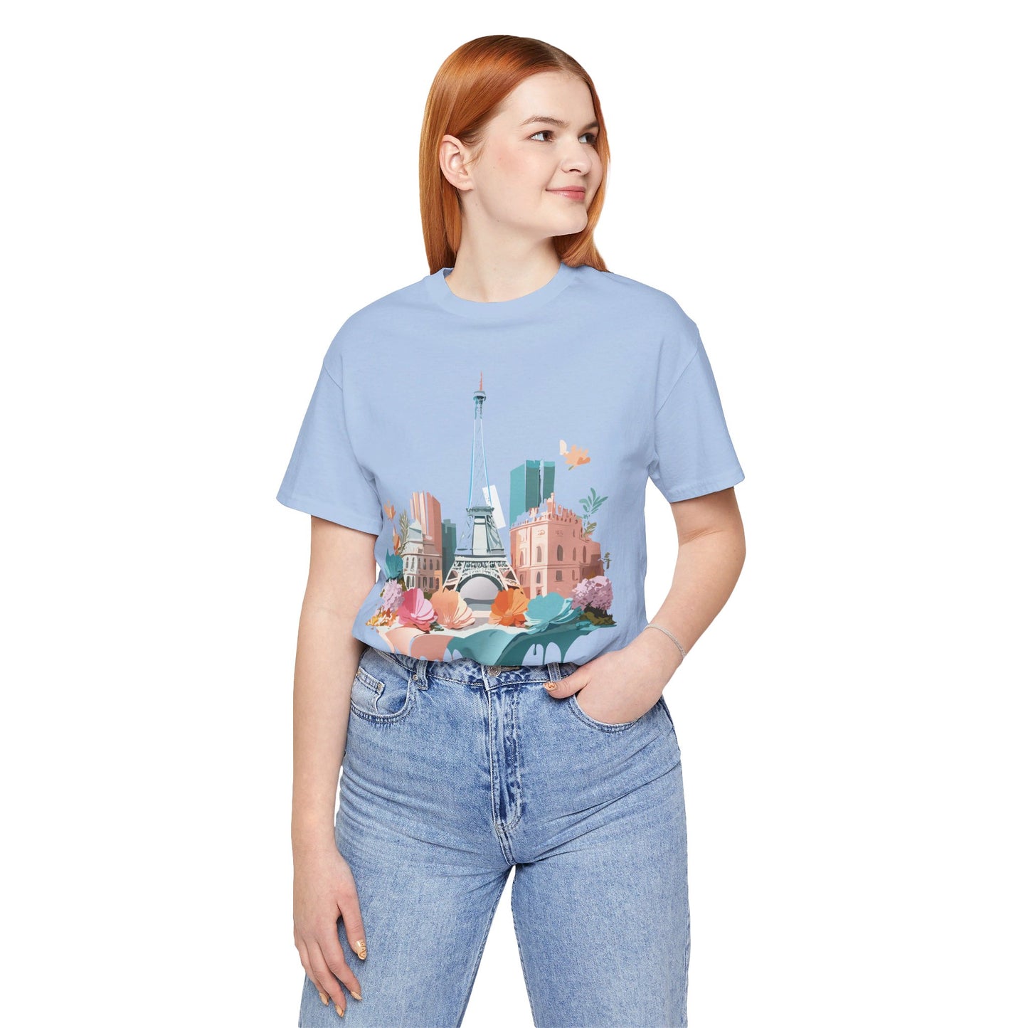 Natural Cotton Tee Shirt - Beautiful Places Collection - Paris