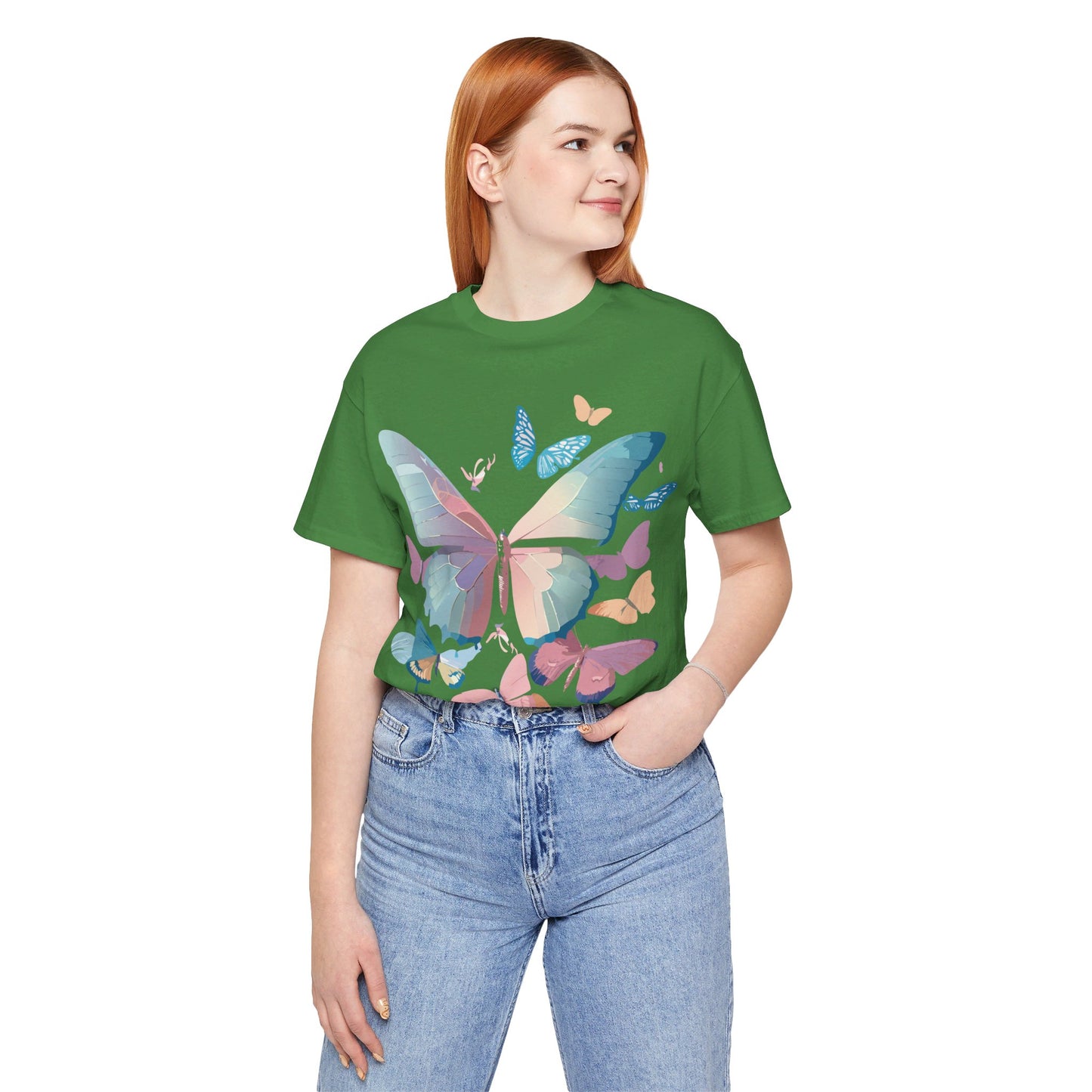 T-shirt en coton naturel avec papillon