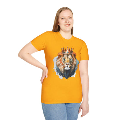 Lion Shirt Unisex Animal Tee Gildan Softstyle 64000 100 Percent Ring Spun Cotton