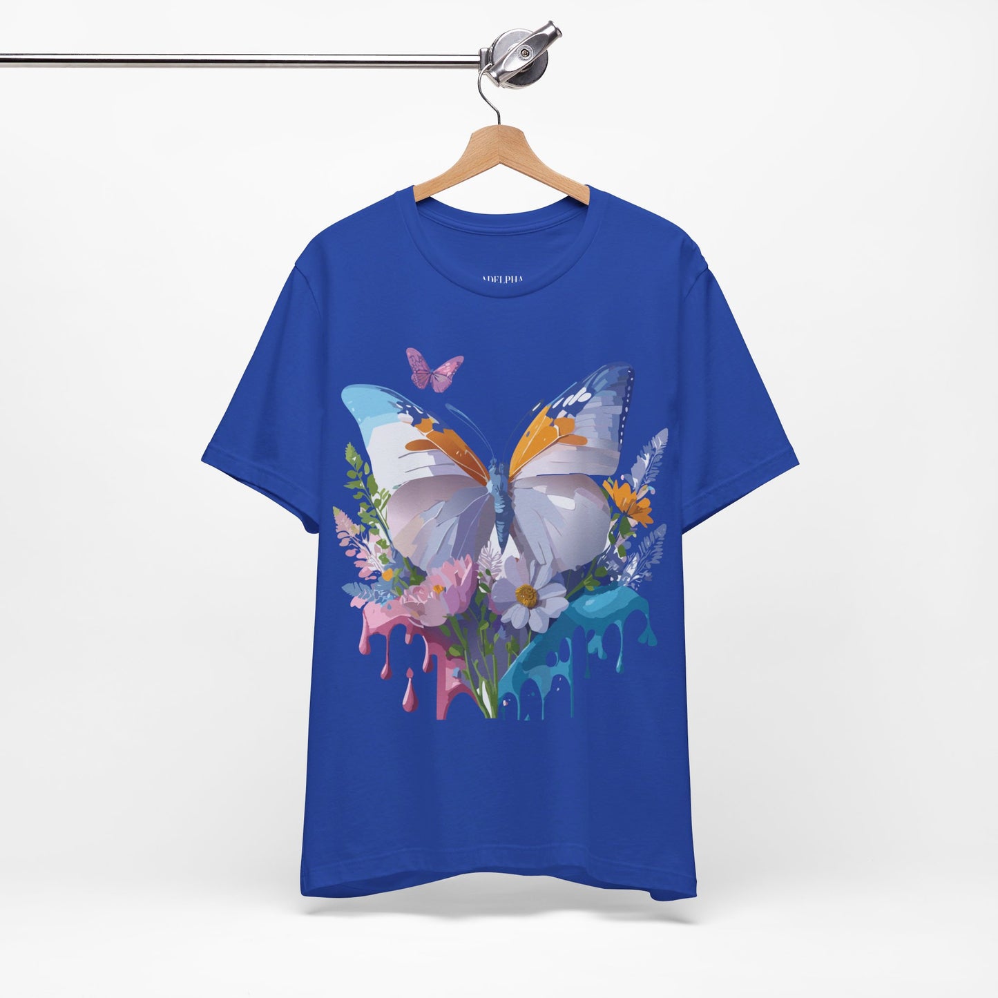 T-shirt en coton naturel avec papillon