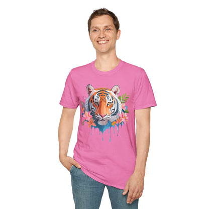 Tiger Shirt Unisex Animal Tee Gildan Softstyle 64000 Cotton Tee
