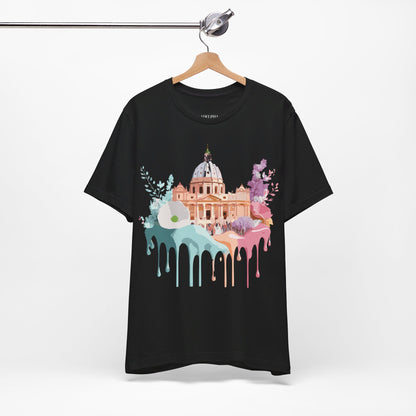 Natural Cotton Tee Shirt - Beautiful Places Collection - Rome Printify
