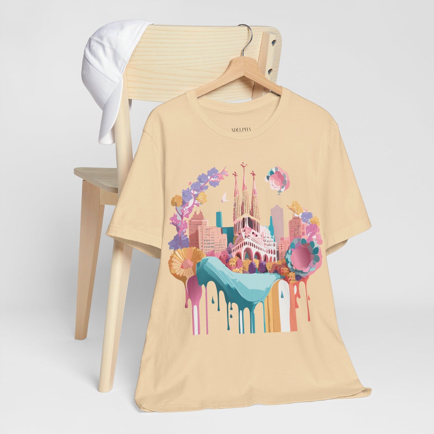 T-Shirt aus natürlicher Baumwolle – Kollektion „Beautiful Places“ – Barcelona