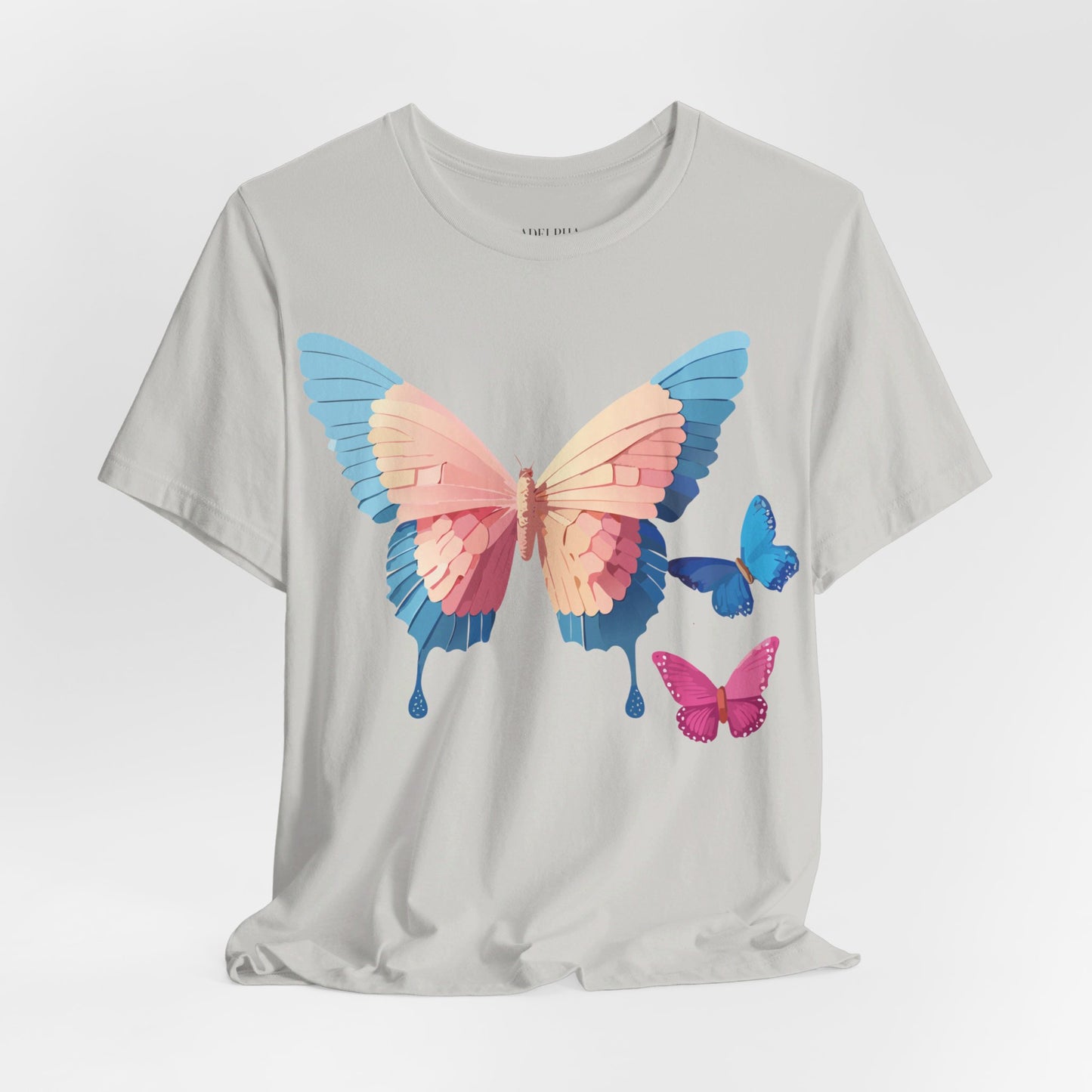 T-shirt en coton naturel avec papillon