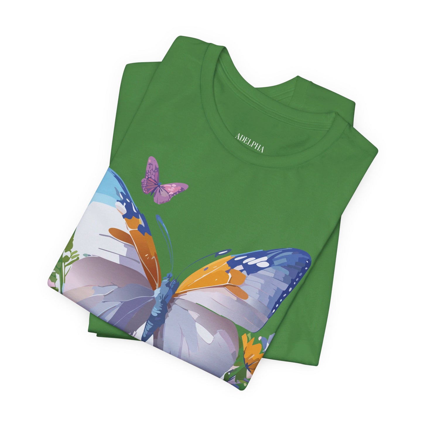 T-Shirt aus natürlicher Baumwolle mit Schmetterling