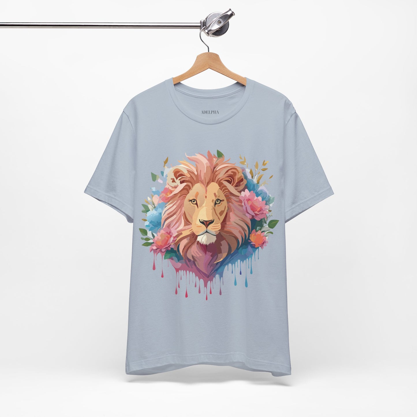 Natural Cotton Tee Shirt with Lion