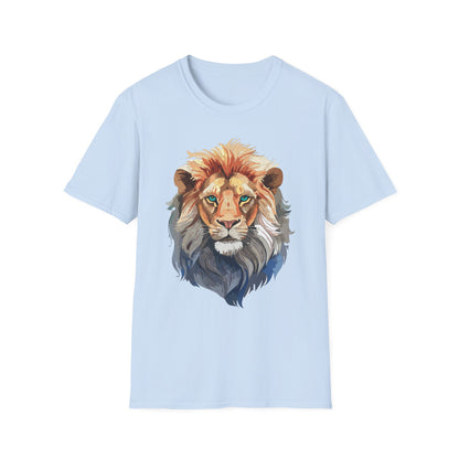 Floral Lion Shirt Unisex Tee Softstyle Gildan 64000 Comfort Fit