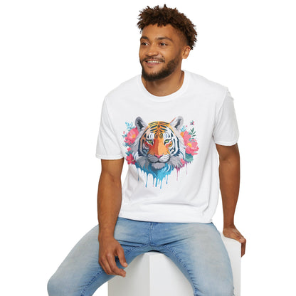 Tiger Shirt Unisex Animal Tee 100 Percent Ring Spun Cotton Softstyle