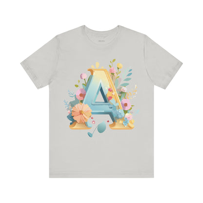 Natural Cotton Tee Shirt - Letters Collection - A Printify