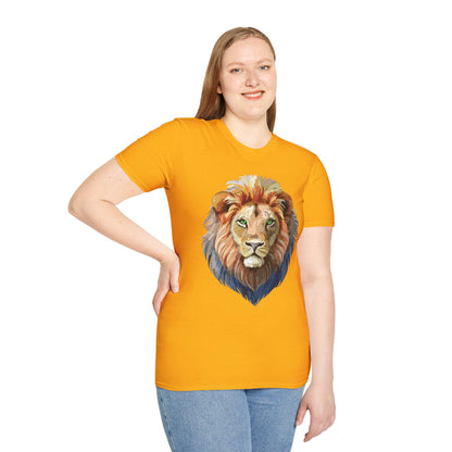 Lion Shirt Unisex Animal Tee Gildan Softstyle 64000 Cotton Comfort