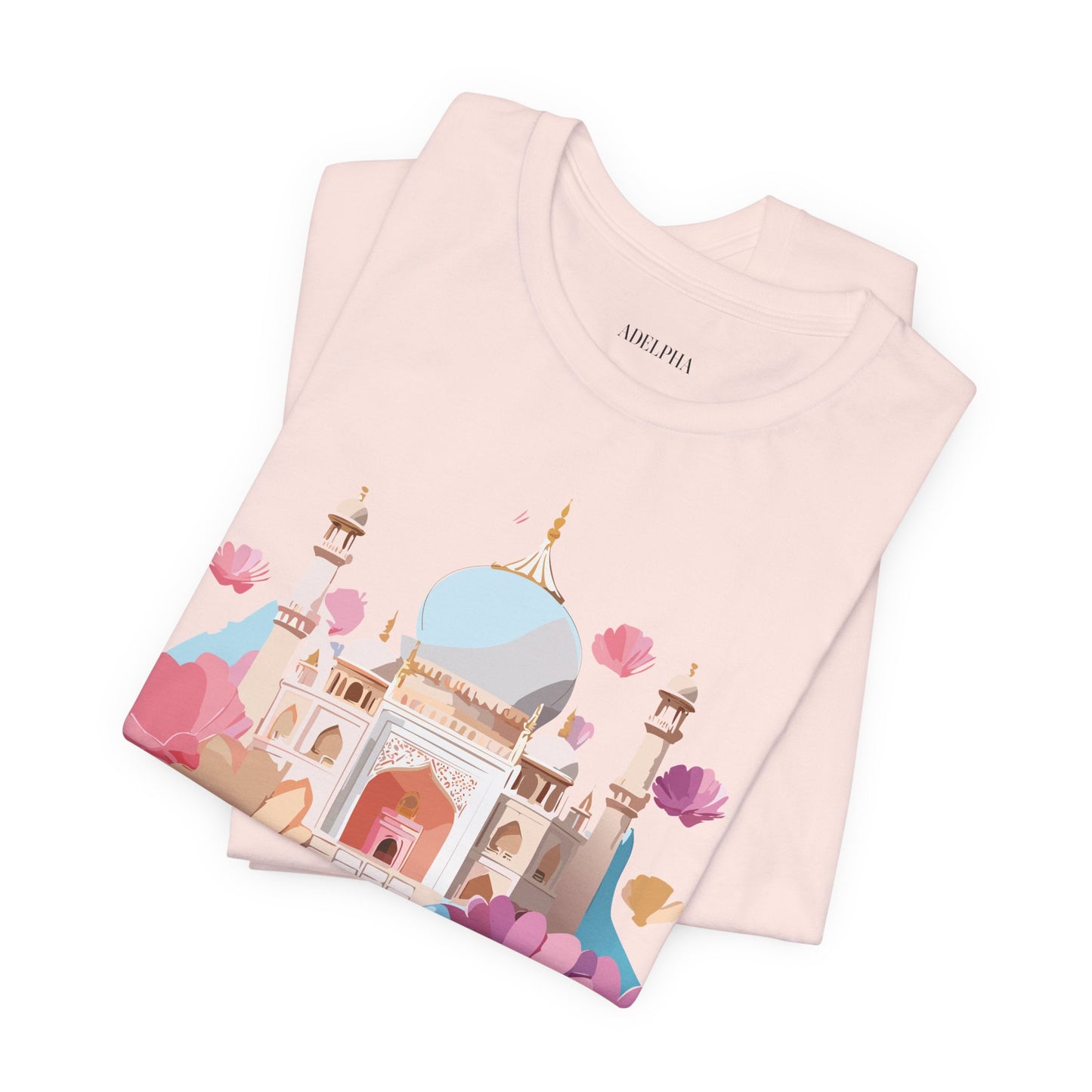 Natural Cotton Tee Shirt - Taj Mahal, India