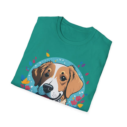 Unisex Dog Shirt Animal Print Tee Gildan Softstyle 64000 Cotton