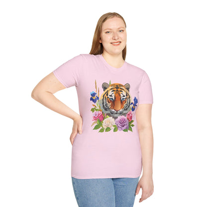 Unisex Tiger Shirt Softstyle Graphic Tee 100 Percent Cotton Apparel