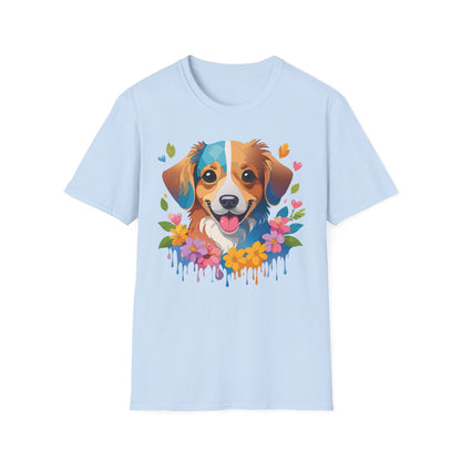 Dog Shirt Unisex Animal Tee 100 Percent Cotton Gildan Softstyle 64000