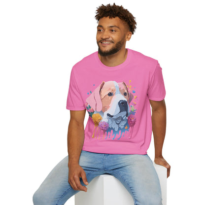 Dog Shirt Unisex Softstyle Cotton Tee 64000 Graphic Animal Print