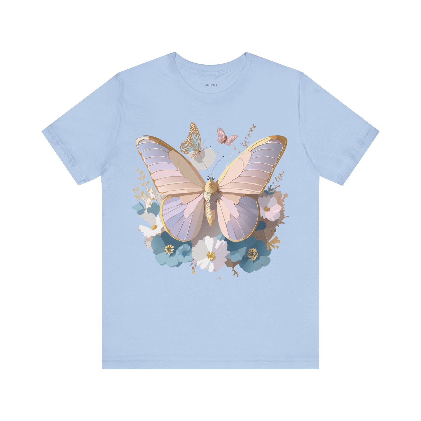 T-shirt en coton naturel avec papillon