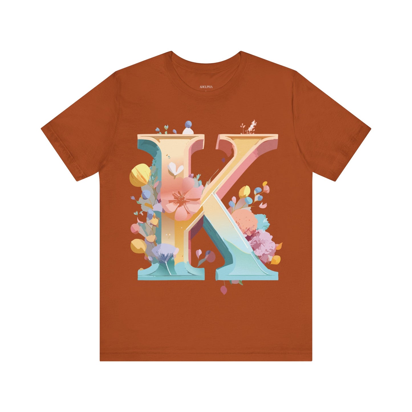 Natural Cotton Tee Shirt - Letters Collection - K