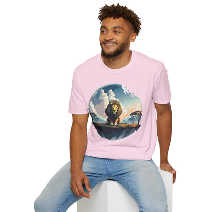 Lion Shirt Unisex Animal Tee Gildan Softstyle 64000 One Hundred Percent Cotton
