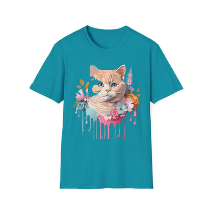 Cat Shirt Unisex Kitten Tee Softstyle Gildan 64000 Cotton Tee