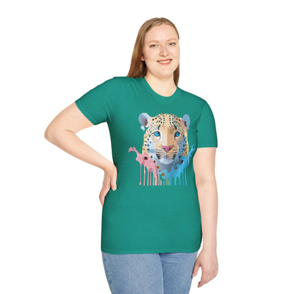 Unisex Cheetah Print Gildan Softstyle 64000 Short Sleeve T Shirt