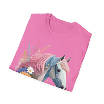Horse Shirt Unisex Gildan Softstyle 64000 Cotton Tee With Animals
