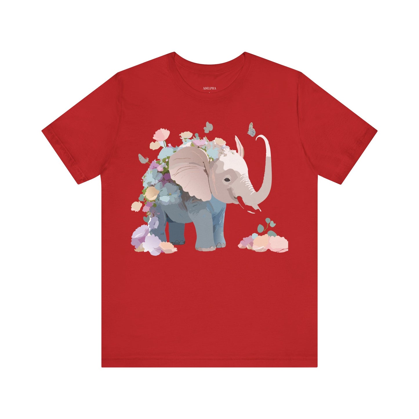 T-shirt en coton naturel avec motif éléphant