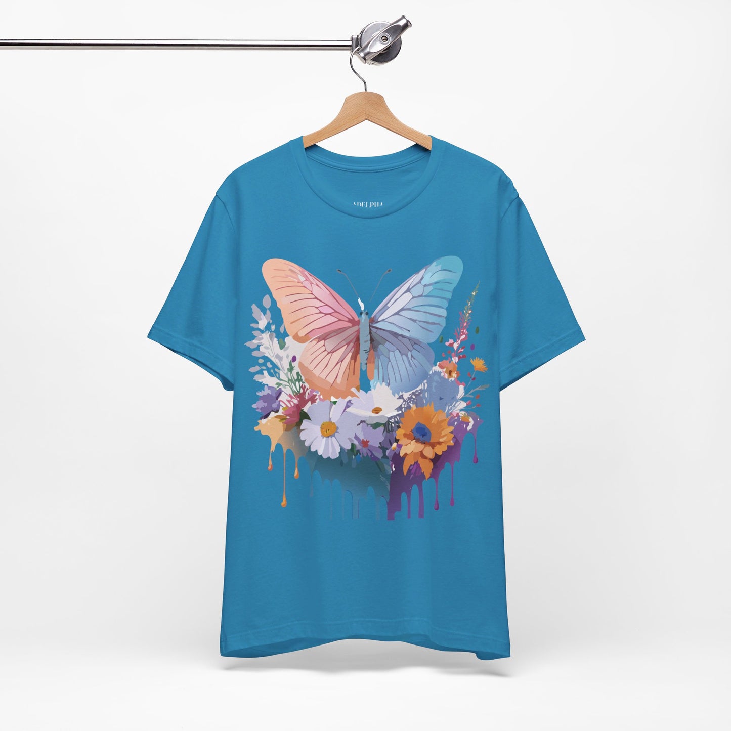 T-shirt en coton naturel avec papillon