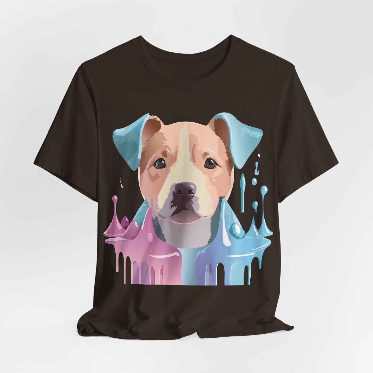 Natural Cotton Tee Shirt with Dog