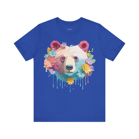 Natural Cotton Tee Shirt with Bear