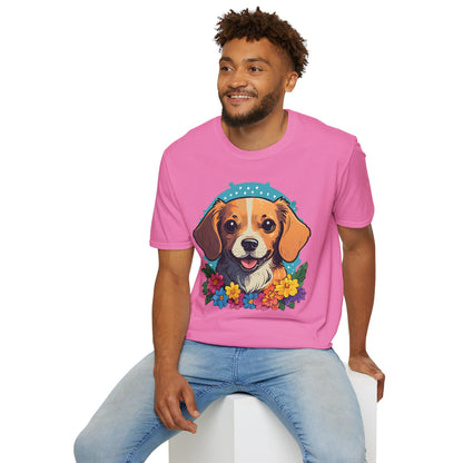 Dog Shirt Unisex Animal Tee Softstyle Cotton Ring Spun Comfort