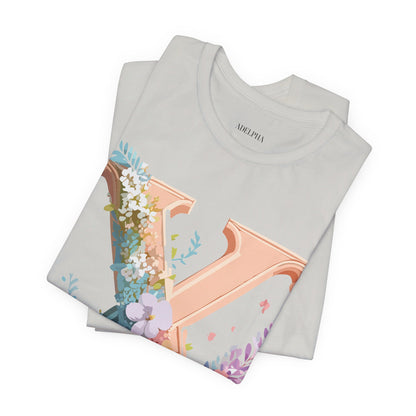 Natural Cotton Tee Shirt - Letters Collection - X Printify
