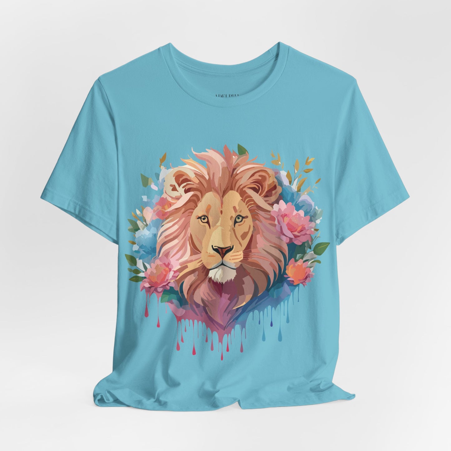 Natural Cotton Tee Shirt with Lion