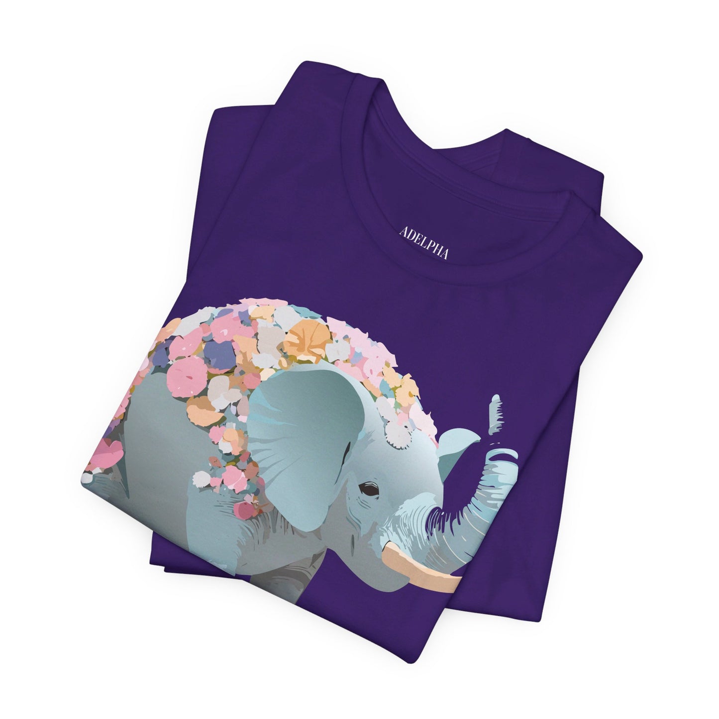 T-Shirt aus natürlicher Baumwolle mit Elefant