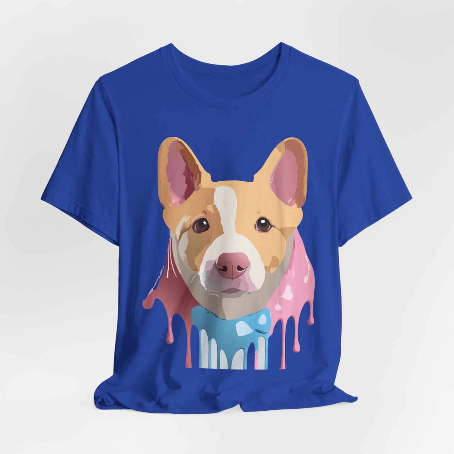 Natural Cotton Tee Shirt with Dog