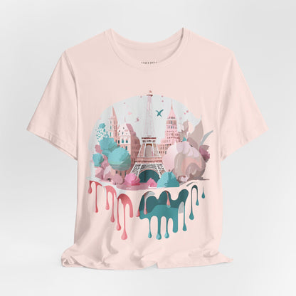 Natural Cotton Tee Shirt - Beautiful Places Collection - Paris Printify