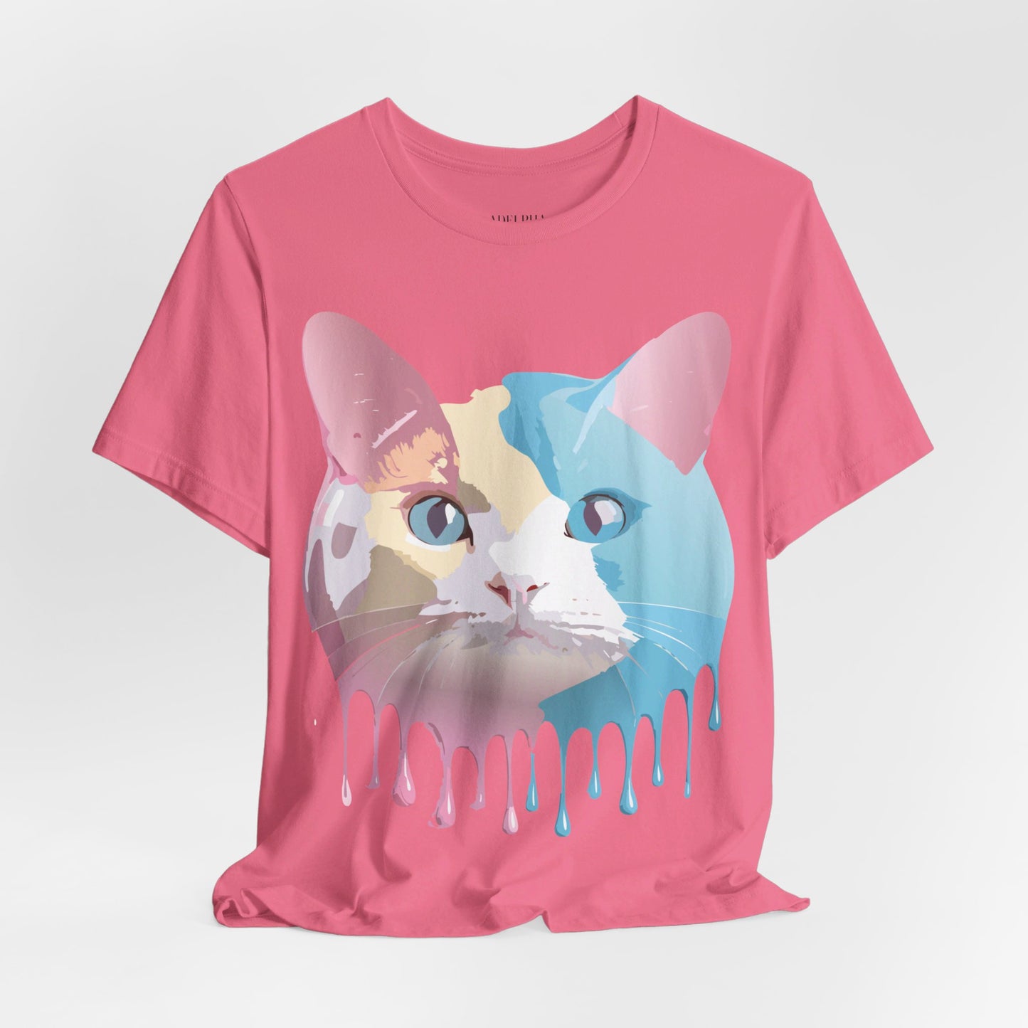 T-shirt en coton naturel avec chat