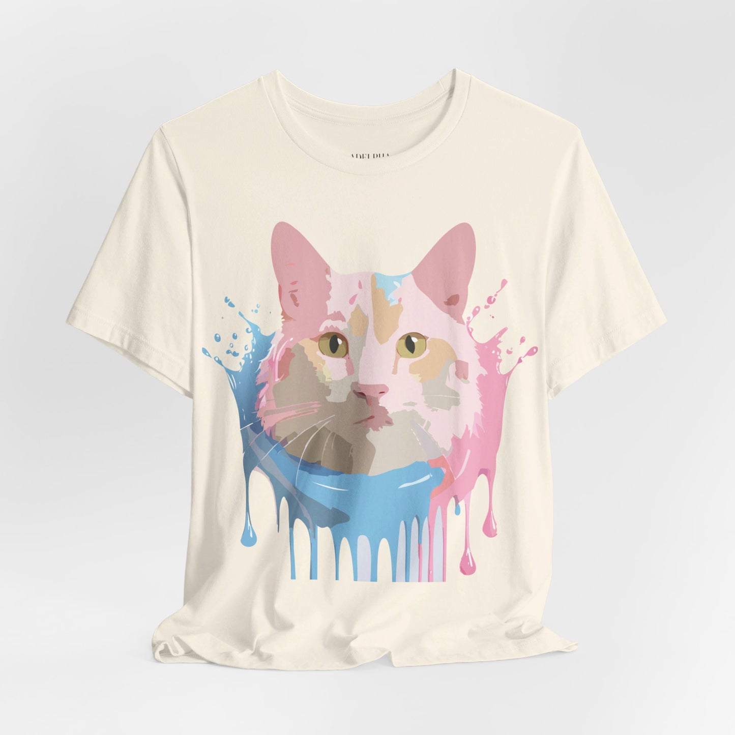 T-shirt en coton naturel avec chat